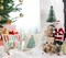 Merry Bright Christmas Pillow Covers Colorful Holiday Holly Jolly Set of 4 Winter Decorative Throw Pillow Covers Cushion Case for Home Sofa Bed Chair (16" L x 16" W)